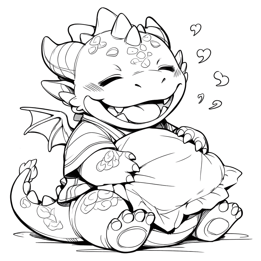 Dragon in pajamas