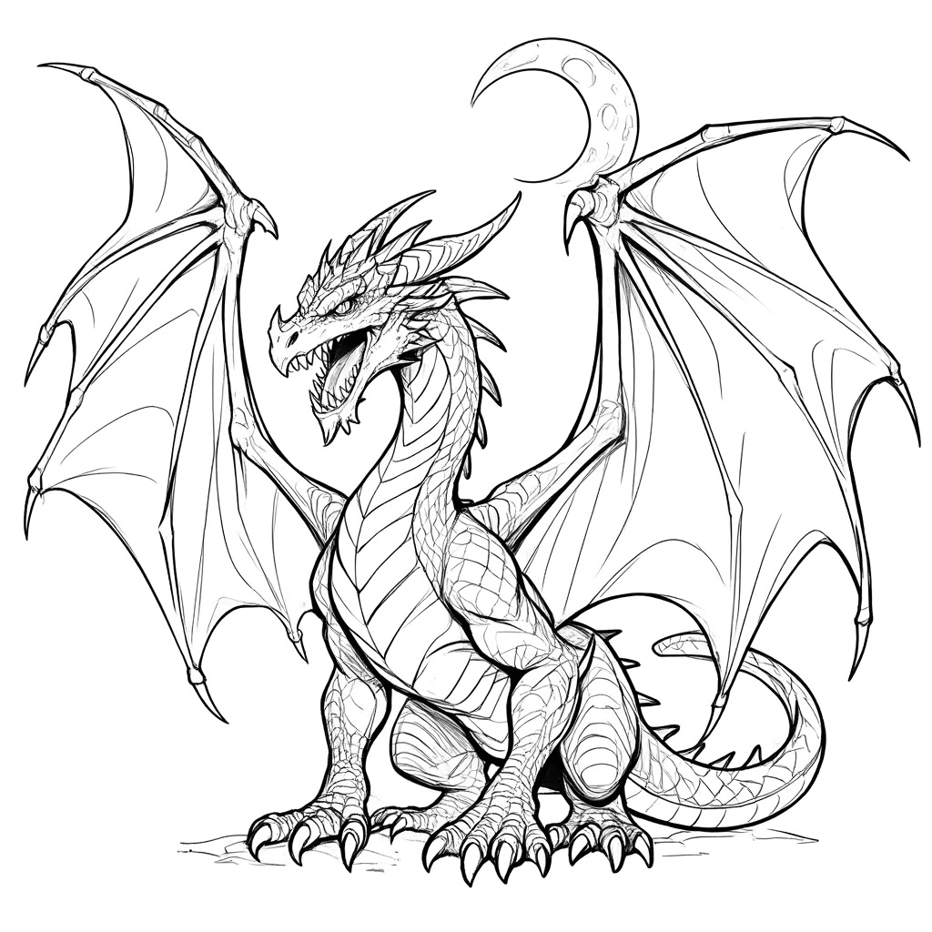 Moonlit Horror Dragon