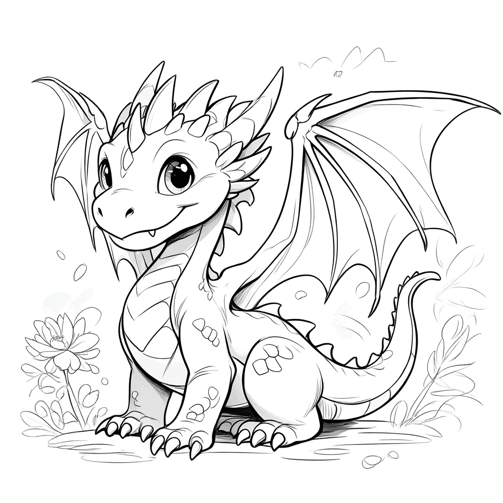 Rainbow color dragon